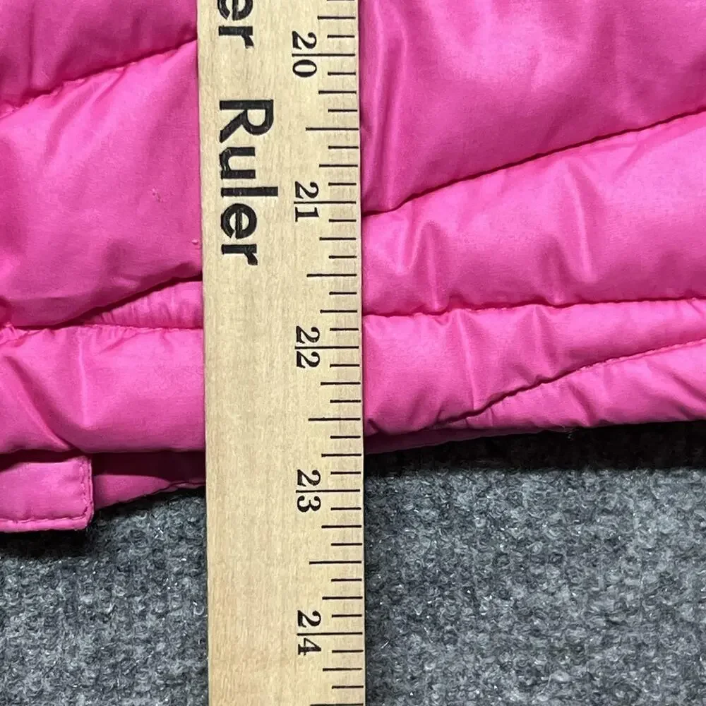 YMI Puffer Vest Juniors Large Pink Hooded Quilted Insulated Lightweight Zip